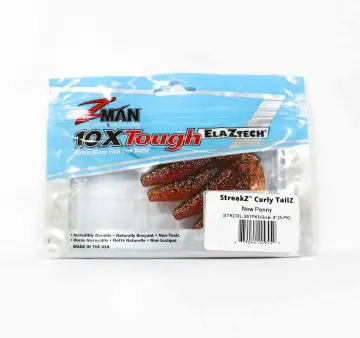 Zman Soft Lure StreakZ Curly 4 Inch 5 per pack Electric Chick (7142) for  sale online