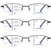 3 Pack Smart Bifocal Progressive Reading Glasses Men Women Anti-blue light Multifocal Presbyopia Eyewear 1.0 To 4.0