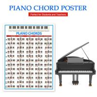 Brooklyn2023】Tablature Piano Chord Practice Sticker 88 Key Beginner Piano Fingering Diagram Large Piano Chord Chart Poster. 【hot】