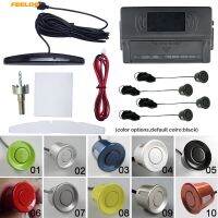 FEELDO 1Set Auto 22mm 4-Sensor Parking Sensor Reverse Backup Radar With LED Display Aid System 10-Color Choice #AM2653 Alarm Systems  Accessories