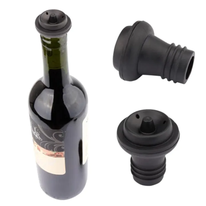 Jiang 4pcs Rubber Vacuum Suction Bottle Stopper Vacuum Wine Pump