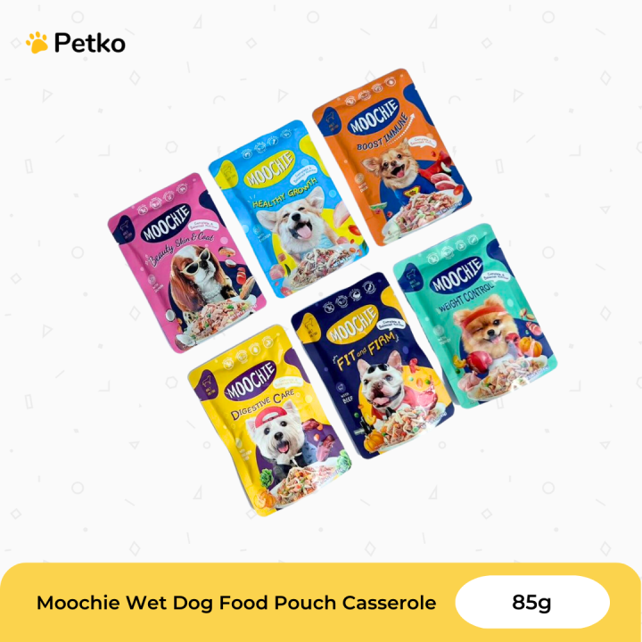 Moochie Wet Dog Food Casserole Assorted Flavors In Pouch 85g | Lazada PH