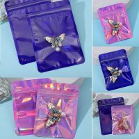 【DT】 hot  50Pcs Clear Plastic Window Self Seal Zip Lock Candy Small Bags Tear Notch Zipper Aluminum Foil Packaging Bag