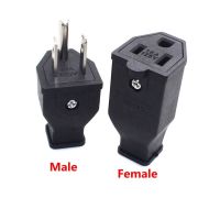 ◘✈﹊ US American 3 Pins Industrial AC Electrical Power Rewireable Plug Male Wire Socket Outlet Adapter Extension Cord Connector 15A