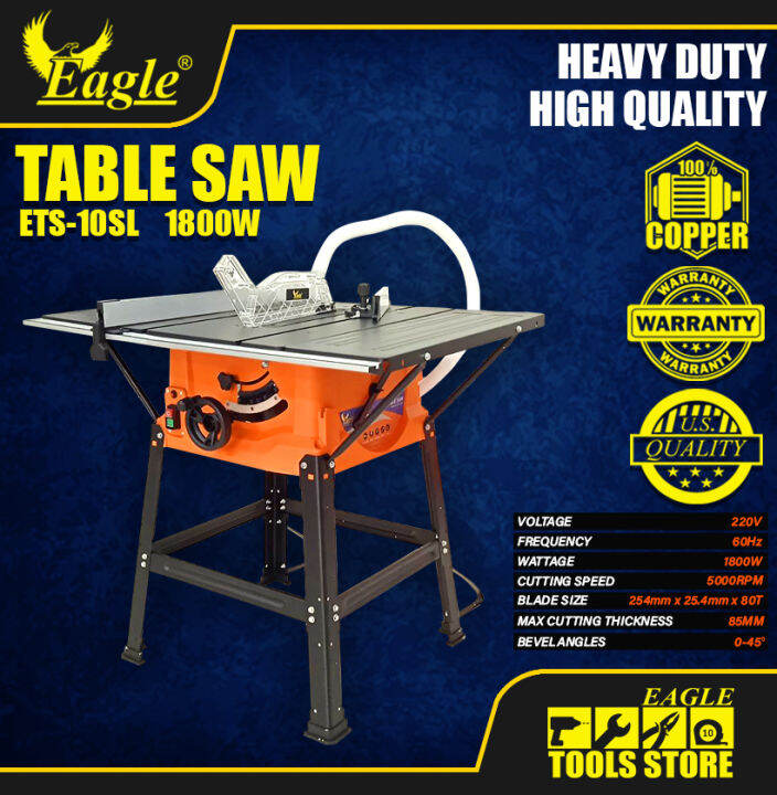 Heavy Duty Table Saw 1800W Eagle Professional Tools Lazada PH
