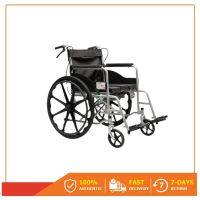 〖รับประกัน 5 ปี〗Wheelchair 16/24นิ้ว วีลแชร์ การพับ Walker กรอบสแตนเลส สําหรับผู้สูงอายุ/ผู้ป่วย/คนพิการ รถเข็นผู้ป่วย พับได้ มีเบรคมือ DY01809 Manual Wheelchair with hand brake