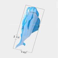 พาราฟอยล์3D ของเล่นกลางแจ้งสำหรับเด็กขนาดยักษ์ปลาโลมาปลาวาฬ2.2เมตรซอฟต์แวร์กีฬาพาราฟอยล์ว่าวลอยได้ว่าวชายหาดร่มร่อน