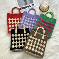 Fashion Purses Women Bags Striped Knit Bags Knit Bags Women Striped Knit Bags Korean Version Handbag Handbag