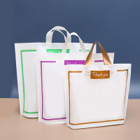 Thank You  Print Thick Plastic Clothes Shopping Bags Thick Boutique Gift Packaging Plastic Gift Pouches With Handle 10pcs