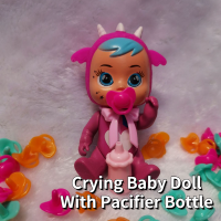 4.5 inch Crying Baby Doll With Pacifier Bottle For Kids Tears Dolls DIY Toy Drinking Silicone Birthday Kids Gifts Newborn 4pcs