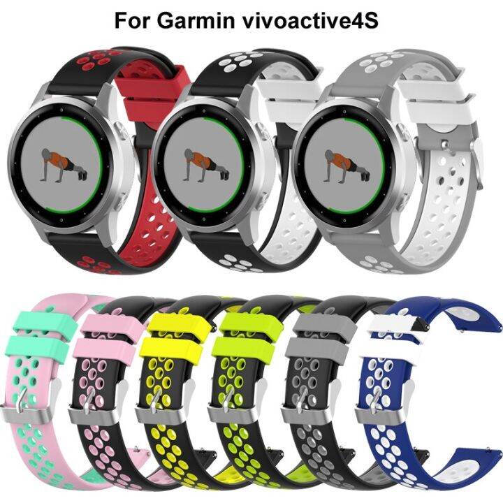 สายสายนาฬิกา18มม-ใหม่สำหรับ-garmin-vivoactive4s-สายรัดซิลิโคนสองสีสายรัดข้อมือสำหรับสร้อยข้อมือ-garmin-vivoactive-4s-แทน-carterfa