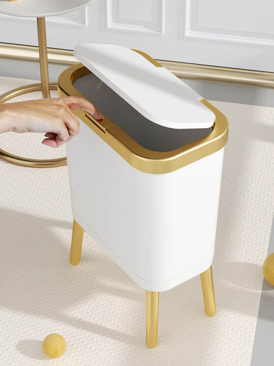 15L Luxury Golden Trash Can For Kitchen Bathroom Creative Quadruped ...