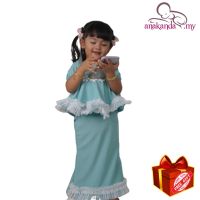 Baju Raya kurung baby girl [Peplum Tutus + [สีเขียวมิ้นท์] vr