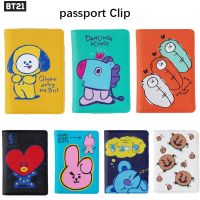 [Koala Travel] ต้นฉบับ Bt21หนังสือเดินทางปกผู้หญิงผู้ชายนุ่มหนัง Pu ผู้ถือหนังสือเดินทางอะนิเมะท่องเที่ยวหนังสือเดินทางคลิปแบบพกพาแพคเกจเอกสาร