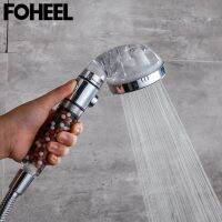 FOHEEL หัวฝักบัวอาบน้ำปุ่มเดียวหยุดใช้ฟังก์ชั่นสเปรย์น้ำแร่ตรวจสอบจำลองที่สามเพื่อกรองอุปกรณ์ห้องน้ำ