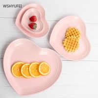 Smooth and exquisite frosted ceramic lover plate creative and fashionable heart-shaped bowl Western-style steak tableware