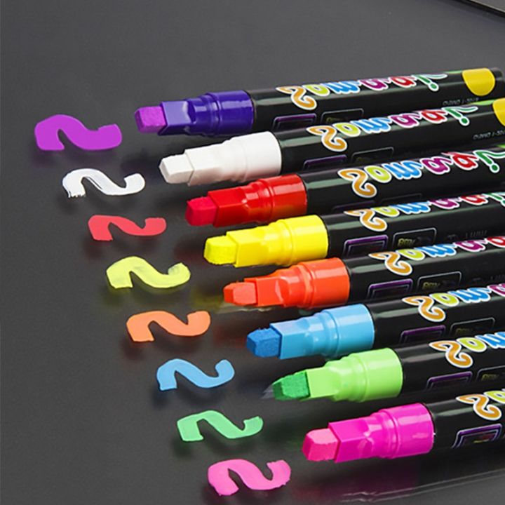 8 Colors Removable Liquid Chalk Paint Windows Markers Pen Mirrors Car