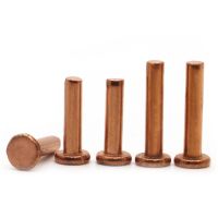 M1.5 M2.0 M2.5 M3 M4 M5 M6 M8 Copper Solid Rivets Knock Flat Head Rivet Flat Head Copper Rivets Solid Brass Rivet GB109