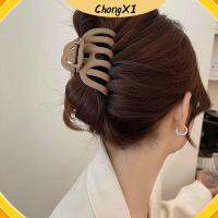 CHONGXI 4pcs สีธรรมชาติสี คลิปกรงเล็บปลาหมึก อุปกรณ์เสริมผม ด้ามจับที่แข็งแรง คลิปผมเคลือบ สง่างามเรียบหรู กิ๊บติดผมผู้หญิงขนาดใหญ่ สาวสาวใหญ่