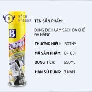 Bình xịt bọt vệ bảo dưỡng và đánh bóng bề mặt da nhựa nhám đa năng Botny