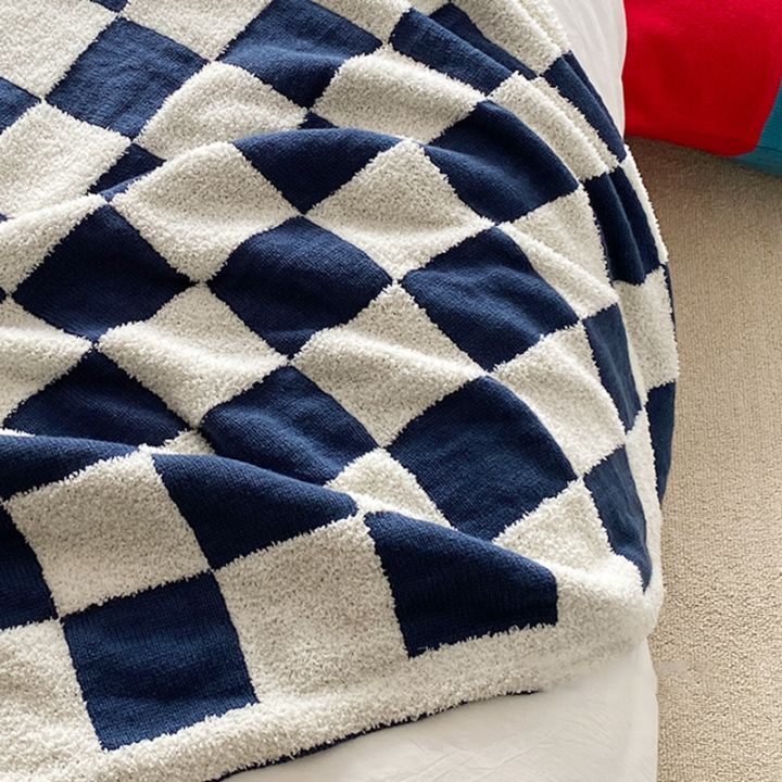 checkerboard-throw-blanket-soft-warm-blankets-for-bed-nordic-plush-sofa-blankets-plaid-bedspread-blanket-for-travel