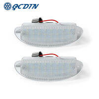 QCDIN 2Pcs For Renault Clio II White 12V Car License Plate Light Signal Lamp Driving Turn Signal Light Auto Parts