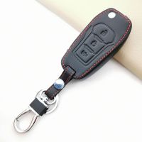 ☏▽ Leather Car Key Case For Ford F-150 F-250 F-350 Explorer Ranger KA Fiesta Mondeo Cover Keyless Remote Fob Shell Skin Holder