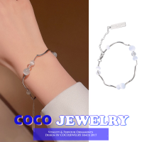 COCOJEWELRY น้ำน้ำแข็งดวงจันทร์ลูกปัดสร้อยข้อมือหญิงฤดูร้อน Ins ซอกออกแบบ2022ใหม่ระดับไฮเอนด์แฟนเครื่องประดับ