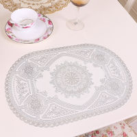 4pcs placemat Gold plate hot PVC flower Western meal baking mat insulated tablemat non-slip table manes individuales placemat