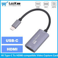 LccKaa 4K Type-C ถึงการ์ดจับภาพวิดีโอที่รองรับ HDMI 1080P บันทึกเกม HD สำหรับ PS45สวิตช์สตรีมมิ่งถ่ายทอดสดกล้อง