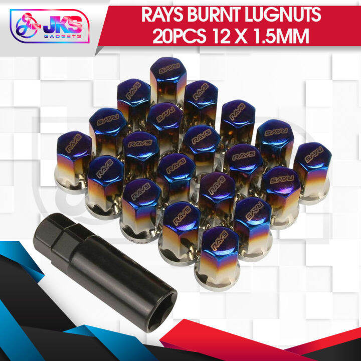 Lugnuts Rays Titanium Burnt Lug Nuts 12 x 1.5mm Lazada PH