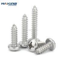 10/55pcs Cross Recessed Round Head Tapping Screw M1.2 M1.4 M1.7 M2 M2.3 M2.6 M3 M3.5 M4 M4.2 M5 M6 Stainless Steel Wood Screw