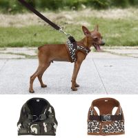 Nylon Vest Harness Puppy Pet Cat Leopard Dog Harness Puppy Harness For Small Dogs For Chihuahua Pug Without Leash Pet Products Leashes