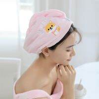 Ladies Hair Drying Cap Quick-drying Bath Towel Cap Hat Bathroom Super Absorption Quick-drying Thick Microfiber Dry Hair Cap Towels