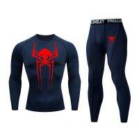 Mens Sweatshirt Sparta Set Male Compression Sportswear Suit Male Fitness Running Clothes Shirt Elastic Quick Dry Workout Wear