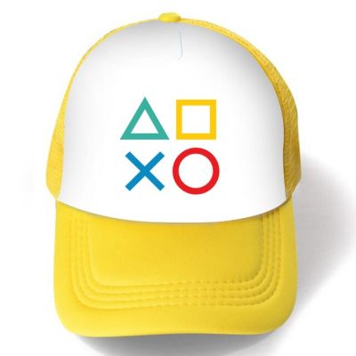 1ชิ้นหมวกลำลองหมวกแก๊ปสำหรับทั้งชายและหญิงหมวกเบสบอลตาข่ายธรรมดา Playstation สำหรับผู้หญิงผู้ชายฮิปฮอปหมวกแก๊ปทรัคเกอร์หมวกคุณพ่อสตรีทแวร์