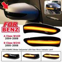 สัญญาญไฟเลี้ยวกระพริบ LED แบบไดนามิกสำหรับ Mercedes Benz A B คลาส W169 W245 A180 A200 B180 B200 2004-2008กระจกแอร์โรว์1698201121