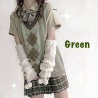 Lolita ยาว Fingerless Hairball ถุงมือผู้หญิงถักแขน Fine Casual Soft Mittens Y2k JK Kawaii เสื้อผ้า Punk ถุงมือ