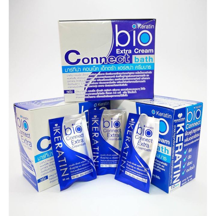 keratin-bio-extra-cream-connect-bath-มาร์ทีน่า-คอนเน็ค-เอ็กตร้า-แฮร์สปา-กรีนไบโอ-ซุปเปอร์-ทรีทเม้นท์-1-กล่อง-24ซอง