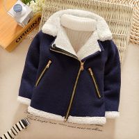 IENENS Winter Kids Baby Boys Girls Coats Fashion Velvet Button Warm Tops Jackets Children Wears Garments Clothes Toddler Infant Casual Cotton Clothing Jacket Coat 1 2 3 4 Years