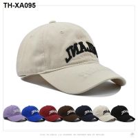 Hat letter embroidery baseball cap womens hat brim fashion all-match trendy mens outdoor sunshade and sunscreen