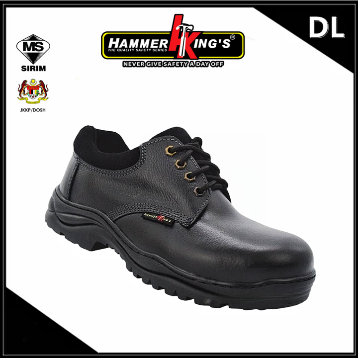 Hammer King Safety Shoes Low Cut Lace Up Genuine Leather Safety Boots