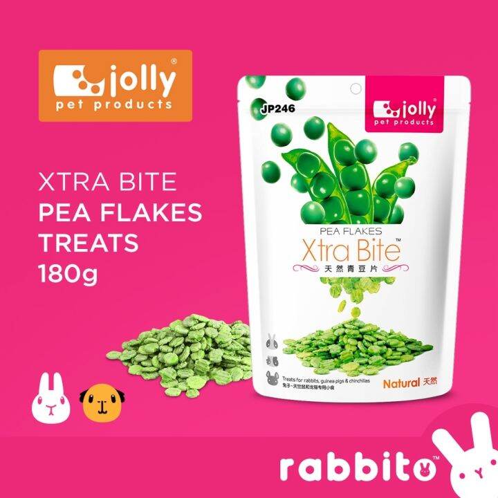 Jolly Xtra Bite Pea Flakes 180g Treats for rabbits guinea pigs and