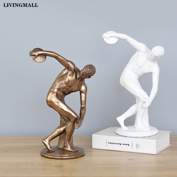 livingmall-รูปปั้นกีฬาความคิดสร้างสรรค์สมัยใหม่จักร34ซม-รูปปั้นตกแต่งสำนักงานเครื่องประดับหุ่นเรซิ่นตัวละครของตกแต่งบ้านห้อง