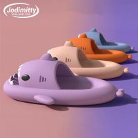 Hot Platform Cute Shark Slippers Women Men Indoor Bathroom Slides Kids Summer Shoes Soft EVA Female Male Beach Flip Flops 2023 House Slippers