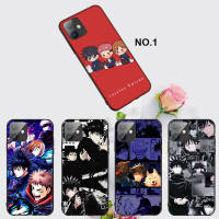 Casing หรับ iPhone 11 12 Mini X Xs XR Pro Max 6+ 6s+ 7+ 8+ 6 7 8 Plus 5 5s SE 2020 G140 Jujutsu Kaisen Megumi Fushiguro Anime Pattern Phone เคสโทรศัพท์ อ่อนนุ่ม TPU Black ปก