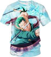 Faiwvhe Anime T-Shirt Creative Role Monkey DLuffy,Zoro,3D Printed Tee Shirts