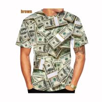 Dollar 3D Printed Mens and Womens T-Shirt Dollar Printed Funny Short Sleeve Top
