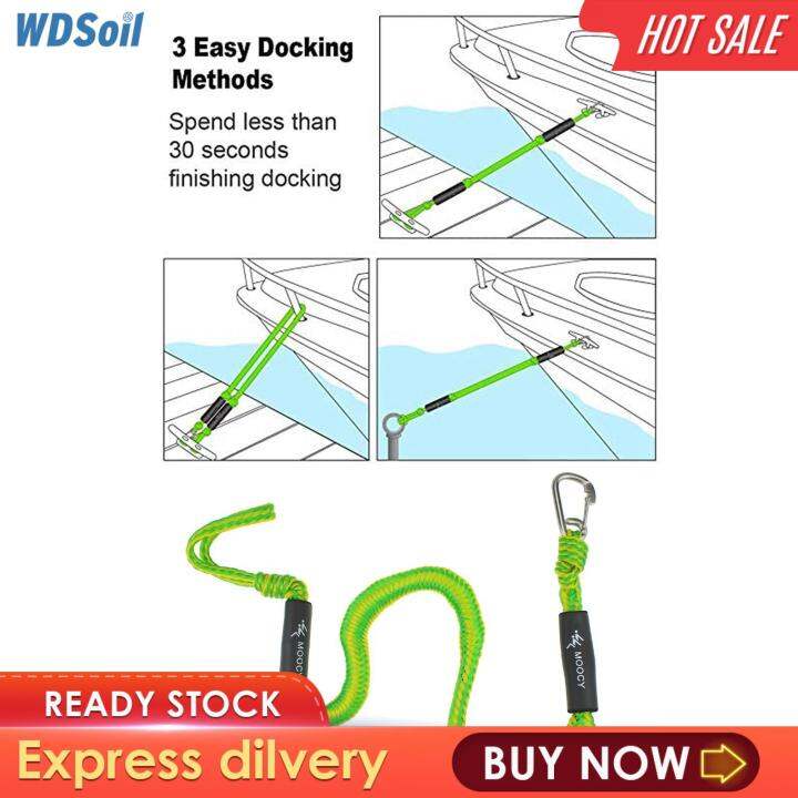 WDSoil Boat Bungee Dock Line Boat Mooring Rope Boat Docking Rope Boat Ties to Dock Lazada