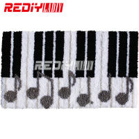 Latch Hook Rug Wall Tapestry Acrylic Yarn Embroidery Cushion DIY Carpet Rug Music Piano Pre-Printed Floor Mat for Living Room